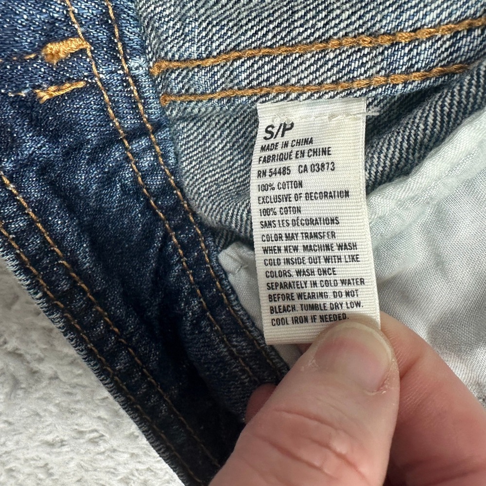 American Eagle Denim Trucker Jacket Womens Small Blue Cotton Dark Wash Classic - Picture 9 of 11